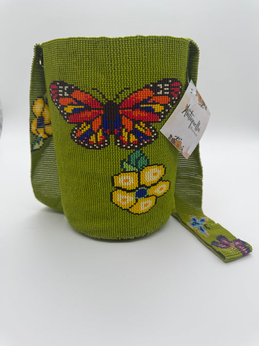 Artisan Butterfly Beaded Mochila