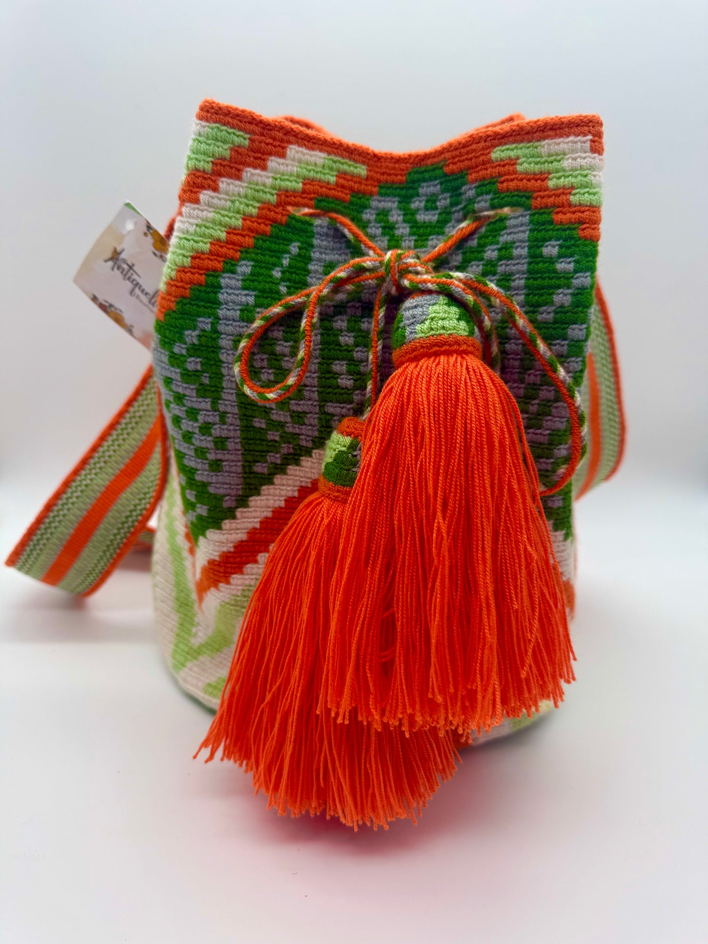 Mochila Wayuu Threaded Half-Stitch Bag