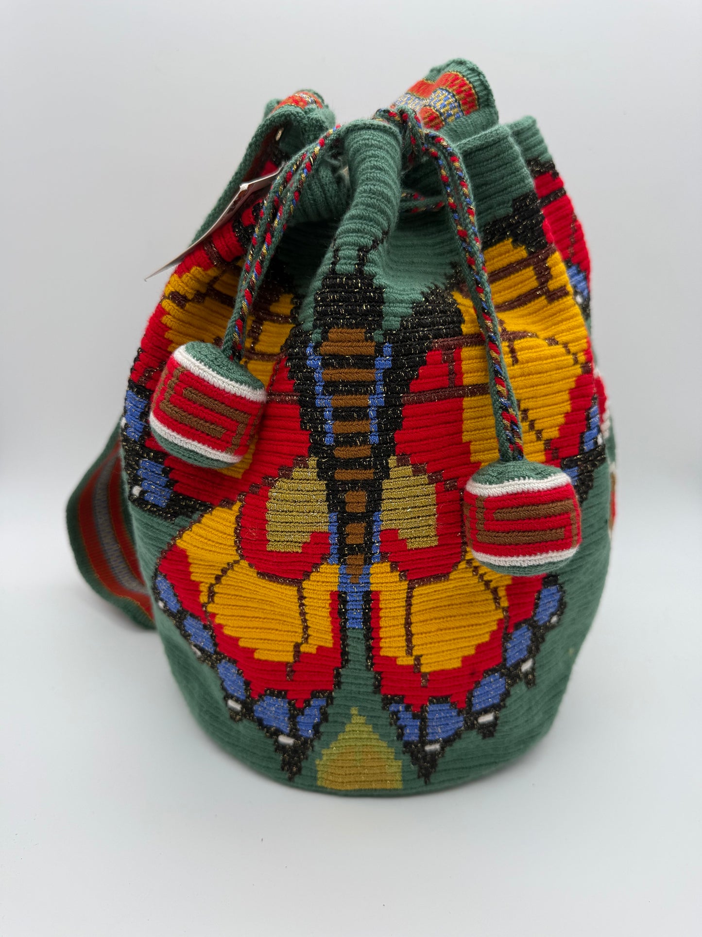 Mochila Wayuu Threaded Half-Stitch Artisan Bag