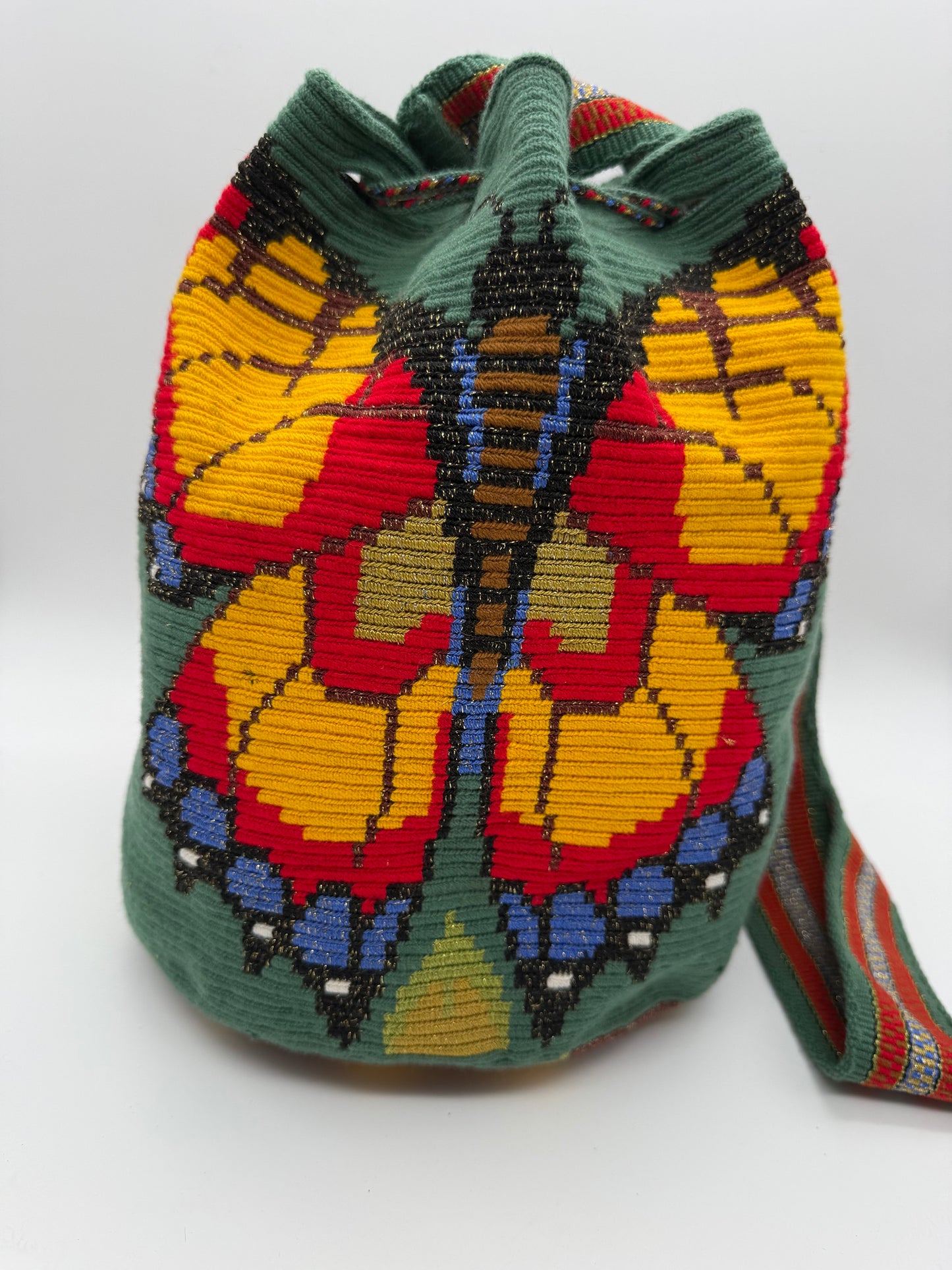 Mochila Wayuu Threaded Half-Stitch Artisan Bag